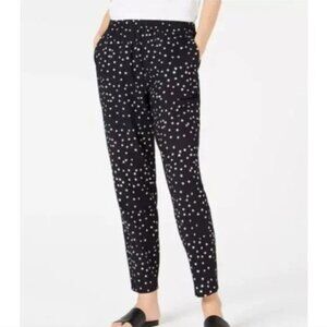 Eileen Fisher Black and White Polka Dot Pants